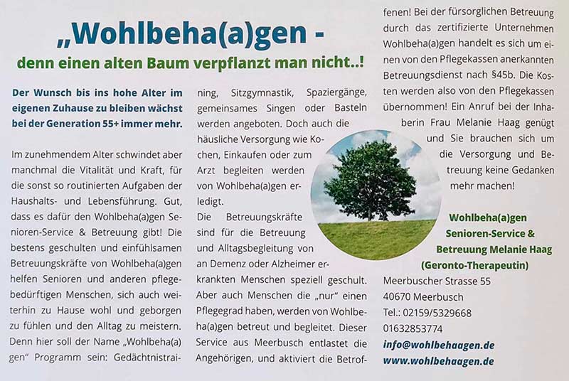 Zeitungsartikel Meerbuscher Nachrichten